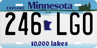 MN license plate 246LGO