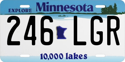 MN license plate 246LGR