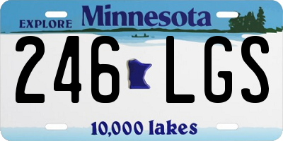 MN license plate 246LGS