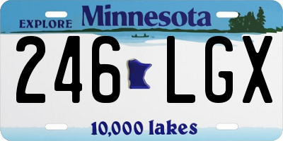 MN license plate 246LGX