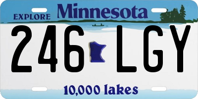 MN license plate 246LGY