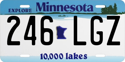 MN license plate 246LGZ