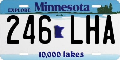 MN license plate 246LHA
