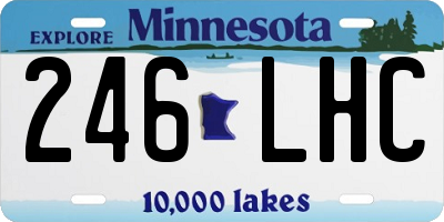 MN license plate 246LHC