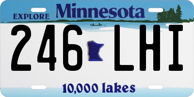 MN license plate 246LHI