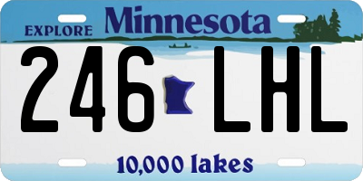 MN license plate 246LHL