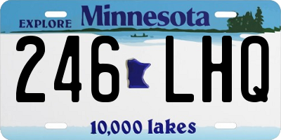 MN license plate 246LHQ