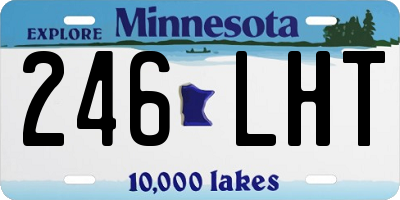 MN license plate 246LHT