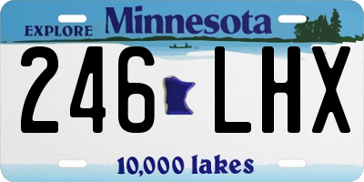 MN license plate 246LHX