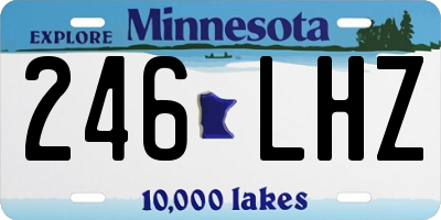 MN license plate 246LHZ