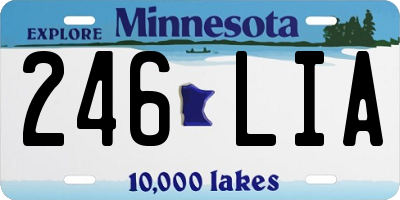 MN license plate 246LIA