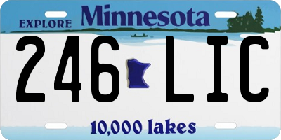 MN license plate 246LIC