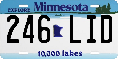 MN license plate 246LID