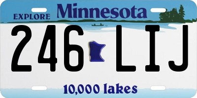 MN license plate 246LIJ