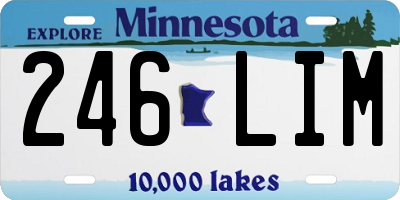 MN license plate 246LIM