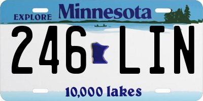 MN license plate 246LIN