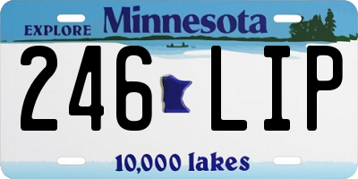MN license plate 246LIP