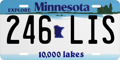MN license plate 246LIS