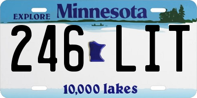 MN license plate 246LIT