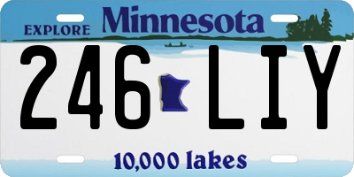MN license plate 246LIY