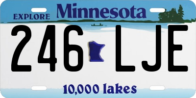 MN license plate 246LJE