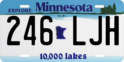 MN license plate 246LJH