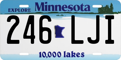 MN license plate 246LJI