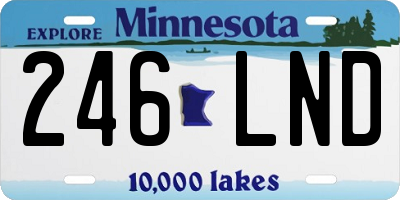 MN license plate 246LND