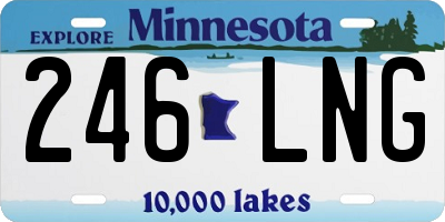 MN license plate 246LNG