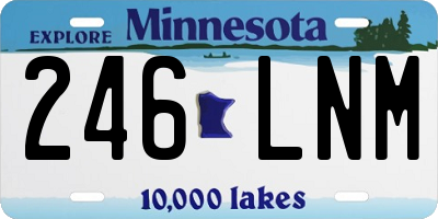 MN license plate 246LNM