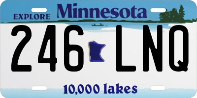 MN license plate 246LNQ