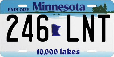 MN license plate 246LNT