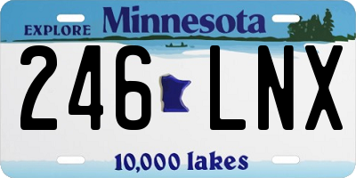 MN license plate 246LNX