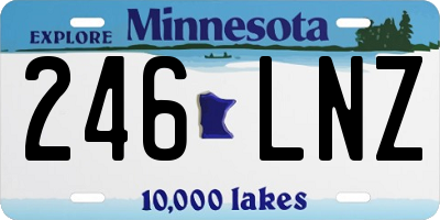 MN license plate 246LNZ