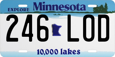 MN license plate 246LOD