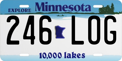 MN license plate 246LOG