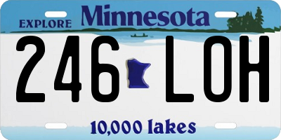 MN license plate 246LOH