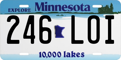 MN license plate 246LOI