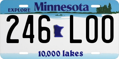 MN license plate 246LOO