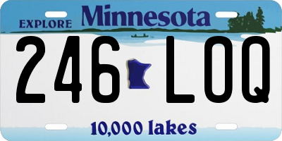 MN license plate 246LOQ