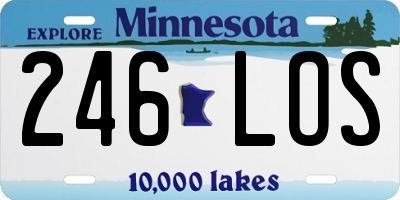 MN license plate 246LOS