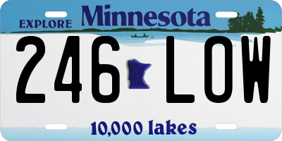 MN license plate 246LOW