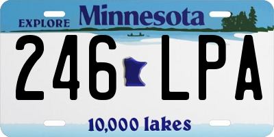 MN license plate 246LPA