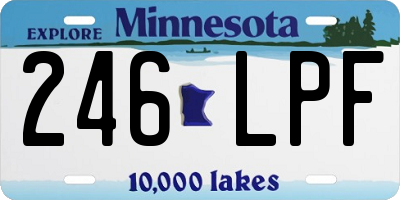 MN license plate 246LPF