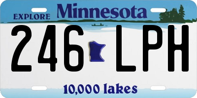 MN license plate 246LPH