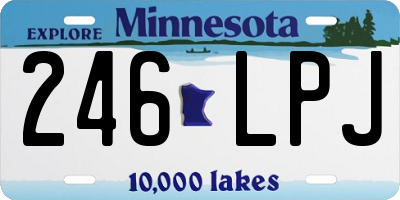 MN license plate 246LPJ