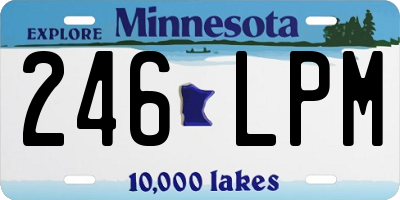 MN license plate 246LPM