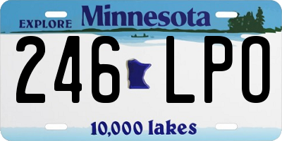 MN license plate 246LPO