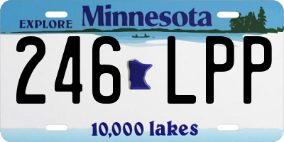 MN license plate 246LPP