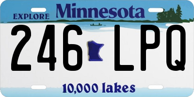 MN license plate 246LPQ